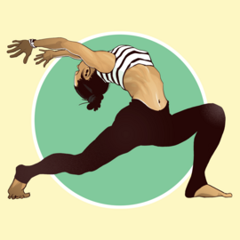 Yoga Illustration por Ryan Gadja