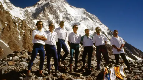 De izquierda a derecha, Ans&oacute;n, Avellanas, Escart&iacute;n, Ortiz, Ortas, Garc&eacute;s y Olivar
