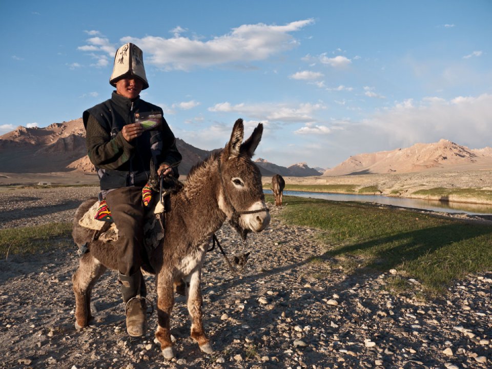 (Tajikistán) 1212 Chico kirguizo, campamento planicie